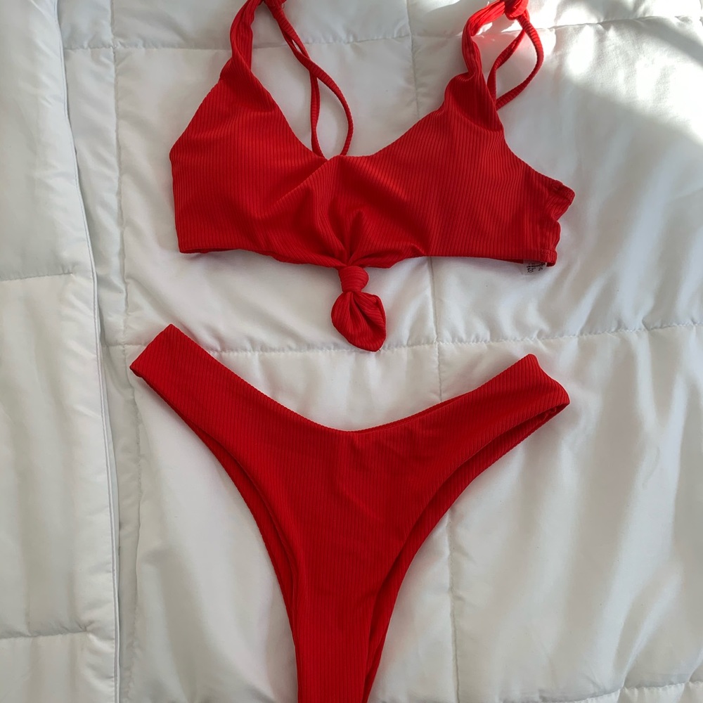 Zaful red tie bikini